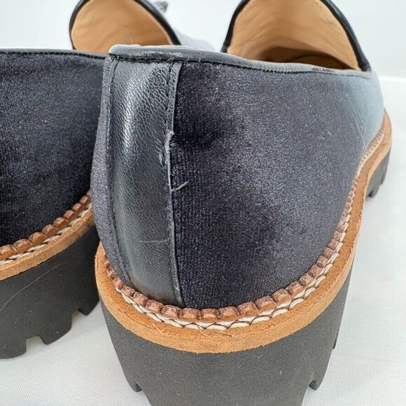 Jon Josef Gogo Gray Velvet Tassel Loafers, Size 37 EU (7 US), Old Money Academia - Picture 8 of 11